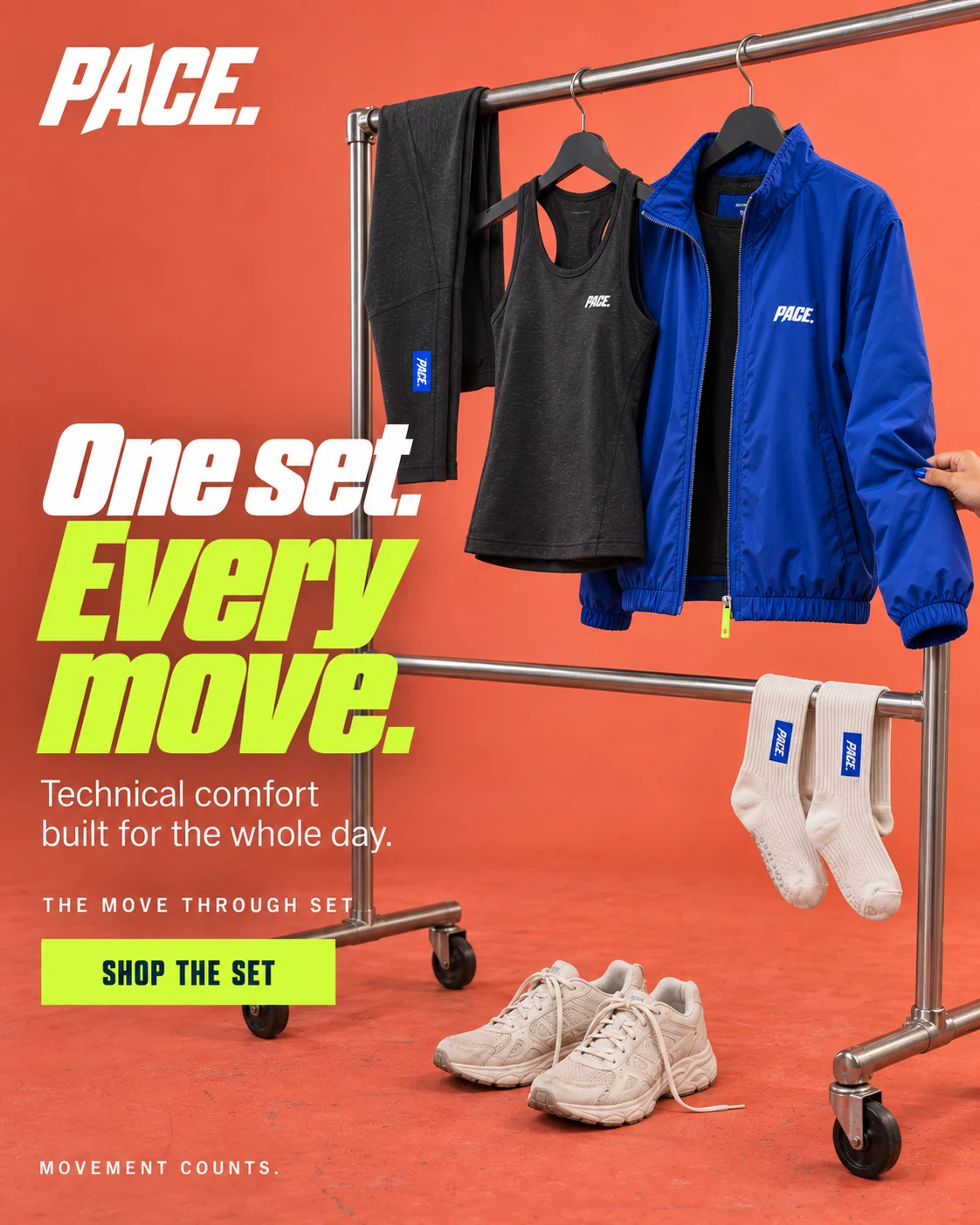 PACE One Set Every Move product campaign